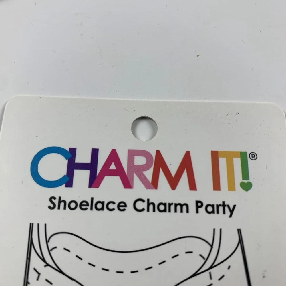 Charm It Girls Rainbow Butterfly Ice cream Heart Flower Shoelace Charm Party Set